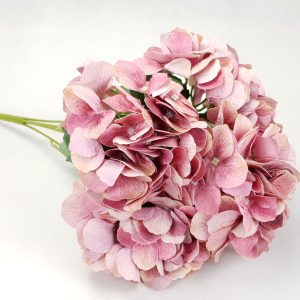 Hortenzia csokor gumis rózsaszín 50 cm