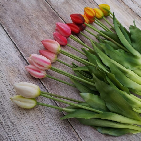 Gumi tulipán szálas bimbós 40 cm