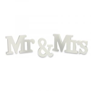 Mr&Mrs fa asztali felirat 3 részes
