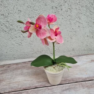 Élethű gumi orchidea kaspóban 30 cm